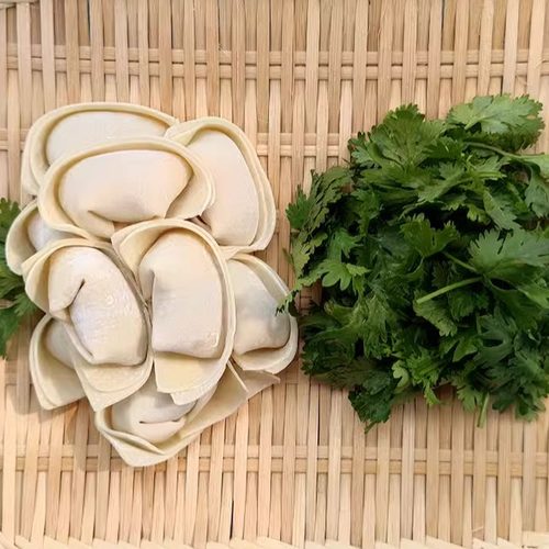 荞麦黑皮香菜鲜肉2盒手工现包