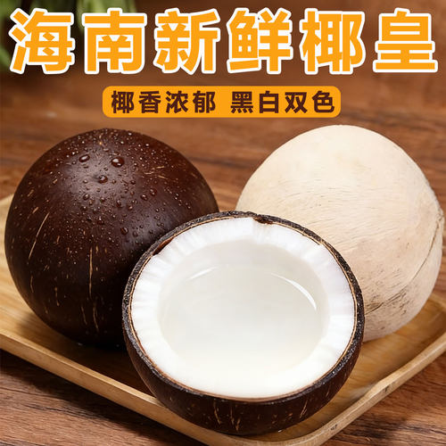 15年老店】海南椰皇黑白小奶椰