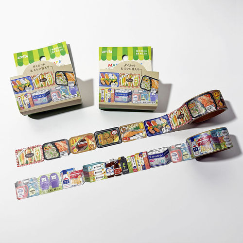 日本amifa限量款日式便当生活用品纸胶带手账拼贴素材