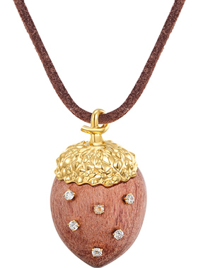 【现货】YVMIN尤目 25AW 木质橡果项链 DOUBLEBOO