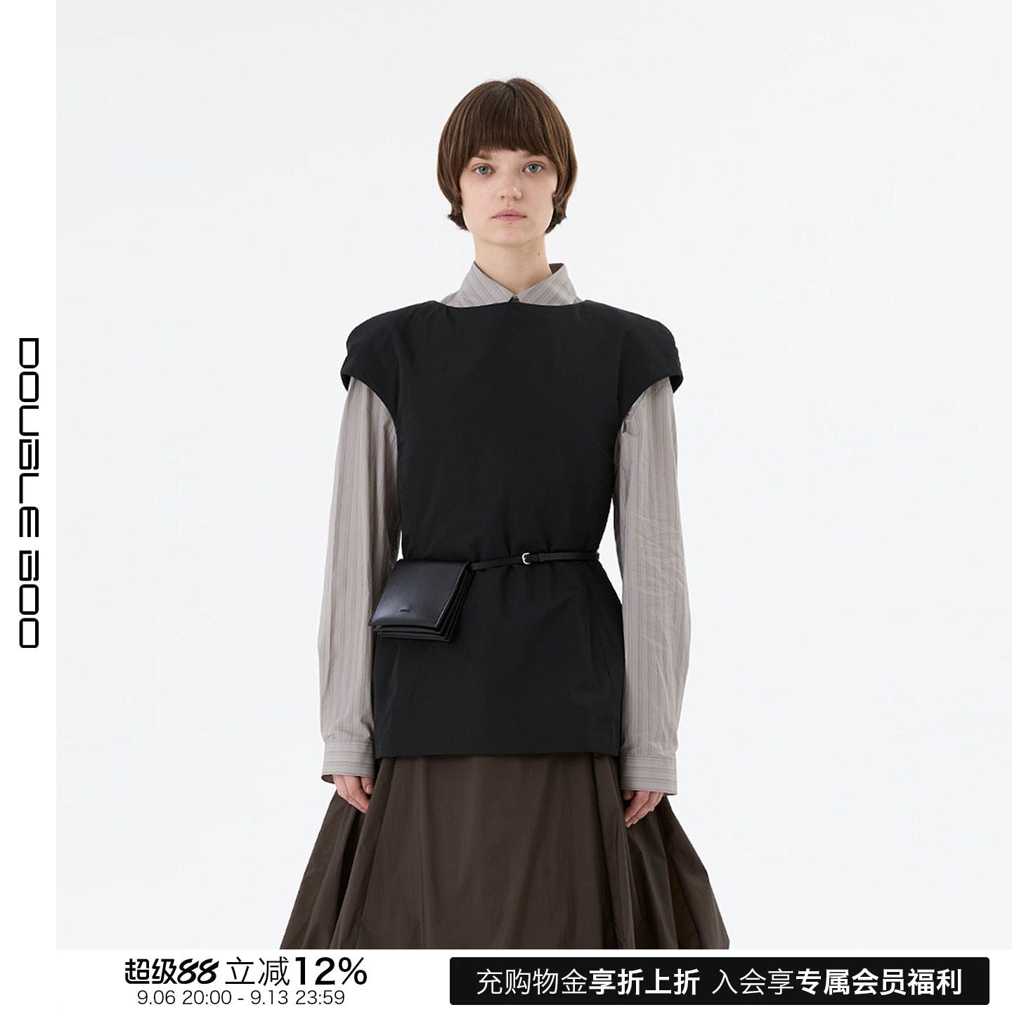 【现货】AMOMENTO 25AW 章若楠同款迷你连衣裙 DOUBLEBOO图片
