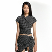 现货 MARRKNULL 26SS 不对称褶皱Tee恤 DOUBLEBOO