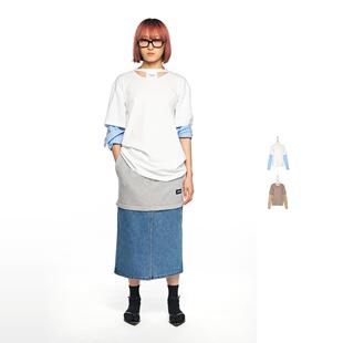 【现货】PUSHBUTTON 25PS 撞色假两件长袖T恤 DOUBLEBOO