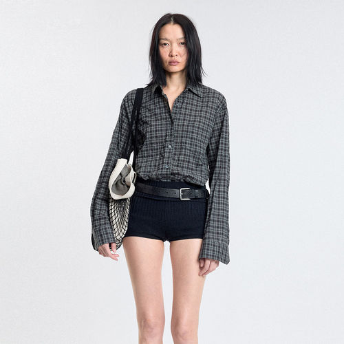 【现货】UN MUTE 26SS 春夏新款经典款格纹衬衫 DOUBLEBOO