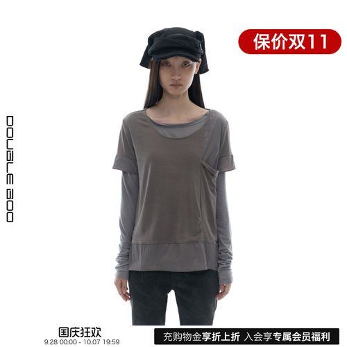 【现货】OJOS  26秋冬新款双层长袖上衣女 DOUBLEBOO