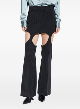 【现货】AVAVAV 25FW 黑色细条纹裙裤 DOUBLEBOO