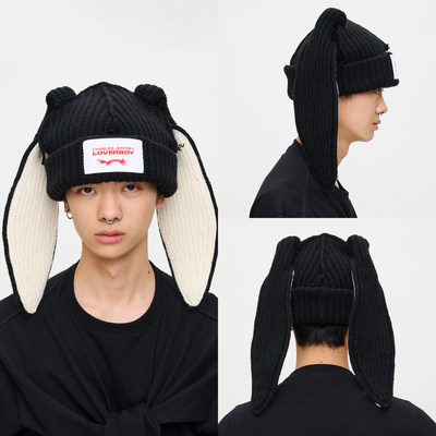 【现货】Charles Jeffrey LOVERBOY 26SS 耳朵针织帽 DOUBLEBOO