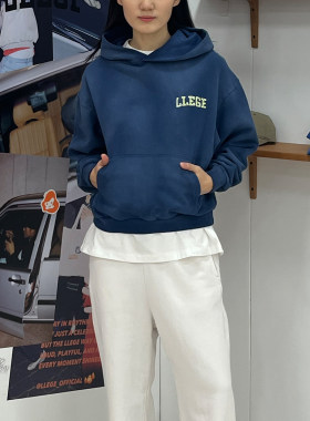 【现货】LLEGE 26SS 新款刺绣连帽卫衣 DOUBLEBOO