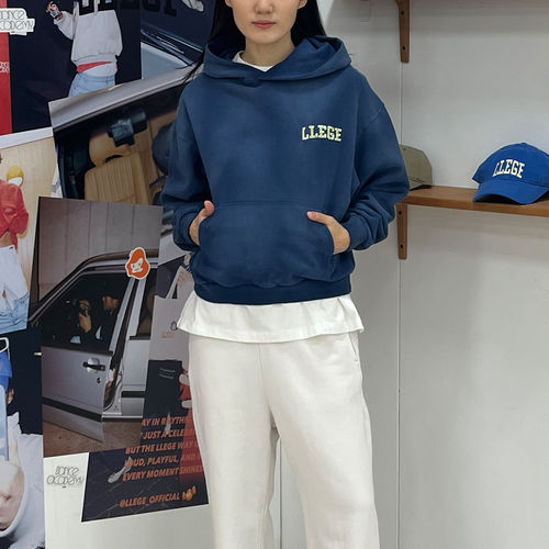【现货】LLEGE 26SS 新款刺绣连帽卫衣 DOUBLEBOO