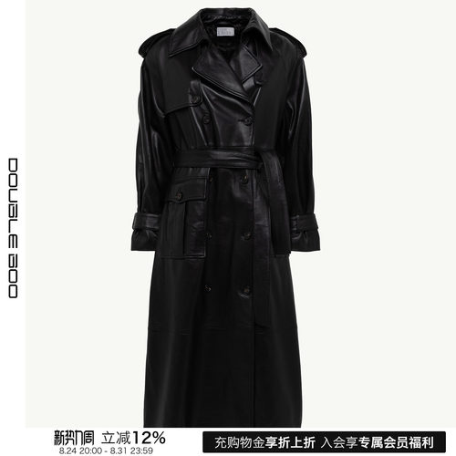 【现货】Giuseppe Di Morabito 25AW双排扣长款羊皮风衣DOUBLEBOO