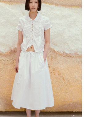 【现货】LOW CLASSIC 26SS 春夏新款皱感半袖衬衫 DOUBLEBOO