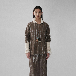珠片套头衫 25AW SWAYING DOUBLEBOO 现货