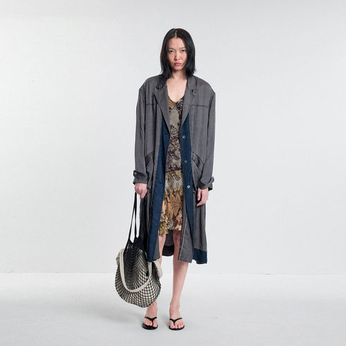 【现货】UN MUTE 26SS 春夏新款做旧洗褪长外套 DOUBLEBOO