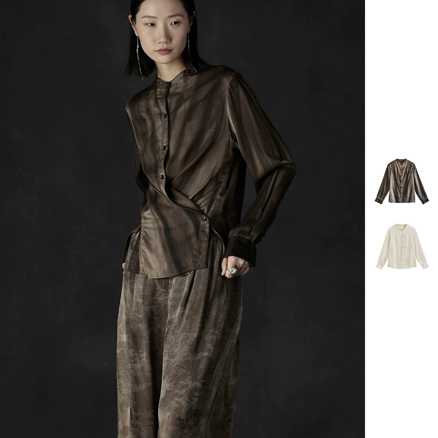 【现货】器象 25AW 小立领开叉衬衣 DOUBLEBOO