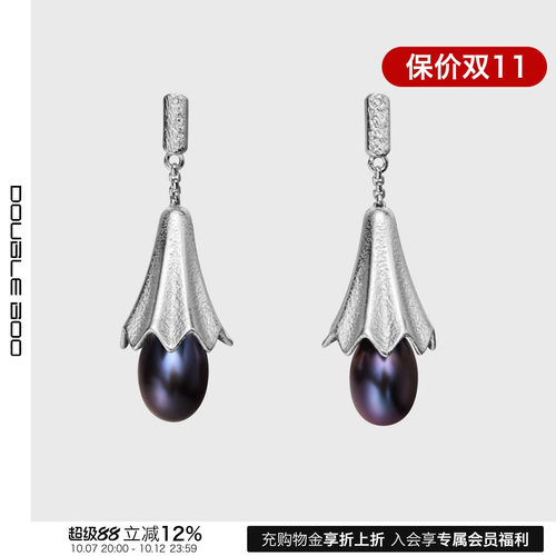 【现货】LOST IN ECHO 新款复古灯盏珍珠吊坠耳环 DOUBLEBOO