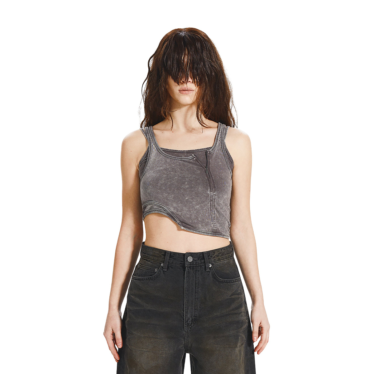 【现货】LOADINGROOM 25SS 双层带拉链吊带背心 DOUBLEBOO