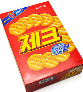 韩国饼干乐天ZEC大杰克咸味饼干办公室休闲零食营养学会推荐300克