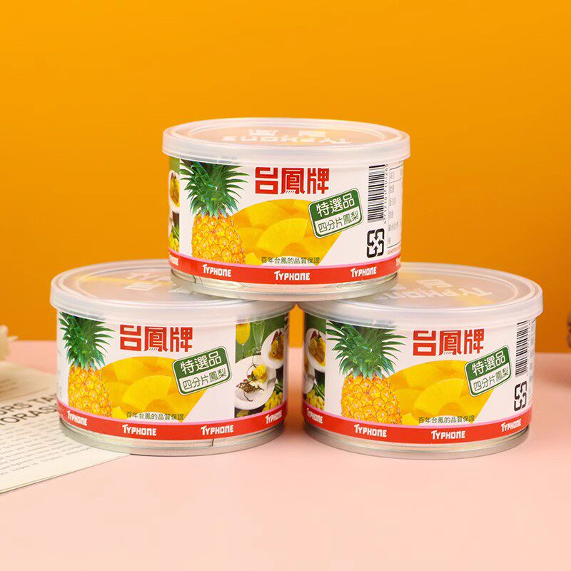 台凤四分片凤梨罐头原装进口菠萝果肉罐头即食水果罐头227g*6罐