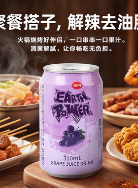 中国台湾进口味丹地心饮力果汁饮料水蜜桃汁葡萄汁水果味火锅饮料