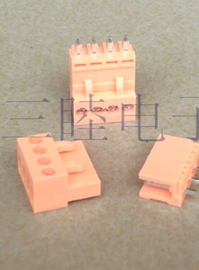 HT396-4P直针  插拔式接线端子  橙色 间距3.96 每针0.17元