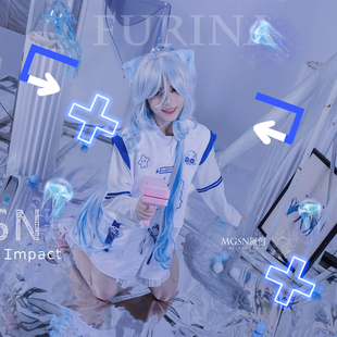 宅漫 原神cos服枫丹之旅水神芙宁娜衍生服游戏动漫二次元卫衣