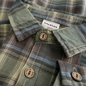 长袖 班比纳童装 儿童衬衫 新款 纯棉外套男童衬衣磨毛格子中大童 春季