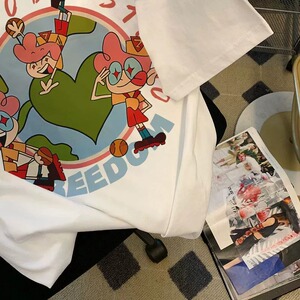 T0156-P25 美式潮牌男女休闲夏季上衣 短袖T恤宽松百搭图片