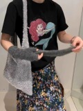 T0167-P25人鱼公主童话世界卡通印花纯棉短袖夏装T恤女，女装T恤，星座617A-2