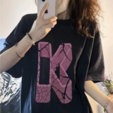 T0159-P25男女同款休闲上衣短袖T恤宽松百搭美式潮牌，女装T恤，星座617A-2