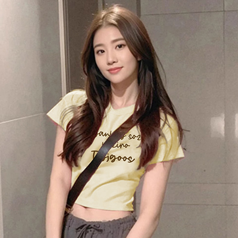 T0044-P35春夏短款修身短袖T恤,女装T恤,星座617A-2