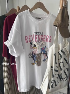 T0231-P25  日系动漫印花纯棉短袖 夏装短袖T恤女图片