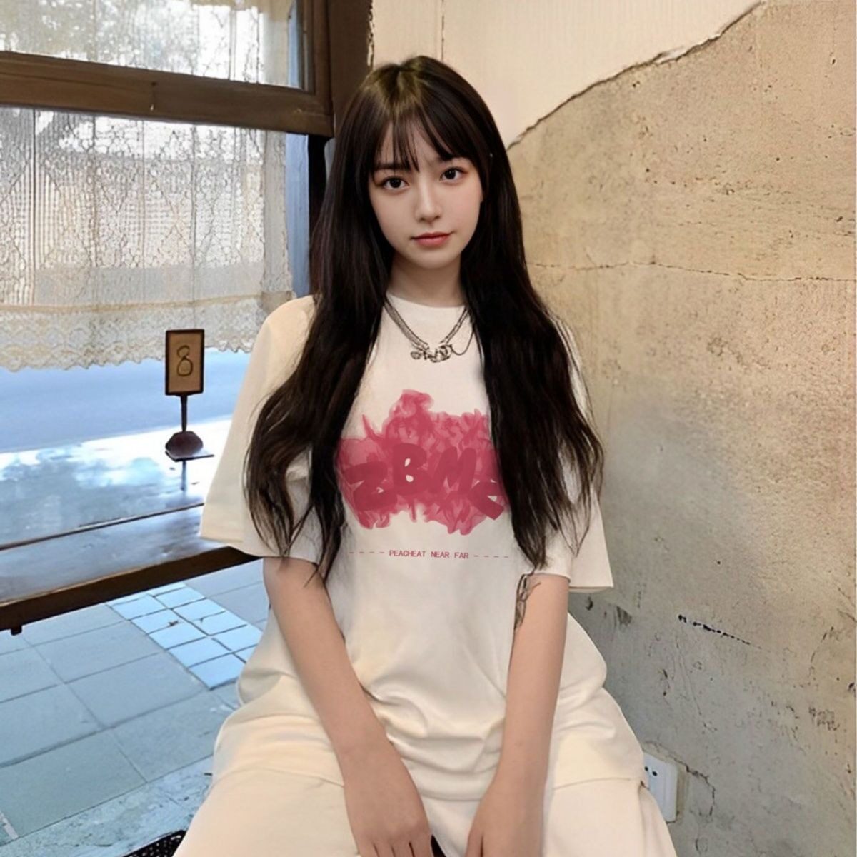 T0347-P30【100%纯棉】短袖T恤宽松百搭美式潮牌男女同款上衣,女装T恤,星座617A-2