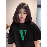 T0125-P25宽松版中长款短袖t恤上衣美式复古小众字母情侣款，女装T恤，星座617A-2