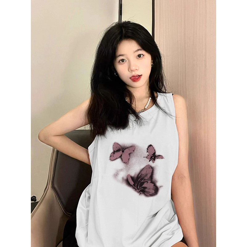 TB0244-P25春夏季宽松纯棉印花无袖背心女,男装背心/马甲,星座617A-2