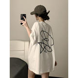 T0257-P25简约手绘设计纯棉印花短袖t恤女宽松韩版，女装T恤，星座617A-2