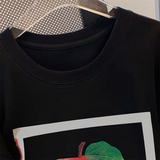 T0264-P25新款100%棉精梳纯棉水果印花夏装短袖T恤女宽松韩版，女装T恤，星座617A-2