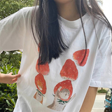 T071-P25春夏宽松正肩印花短袖T恤趣味卡通印花纯棉T，女装T恤，星座617A-2