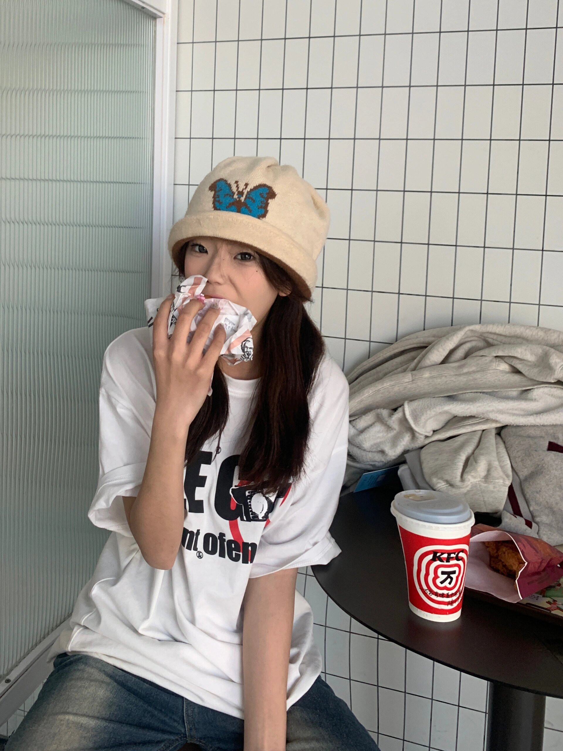 T017-P25纯棉短袖t恤2025春夏款复古字母设计全棉T,女装T恤,星座617A-2