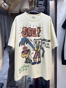 T0966-P25 机器人童趣印花纯棉T S-XXXL夏装短袖T恤女图片