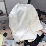 T038-P25复古美式字母设计纯棉T情侣款宽松短袖t恤，女装T恤，星座617A-2