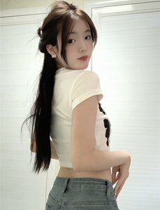 T0073-P35纯欲辣妹短款短袖t恤女夏季半袖上衣