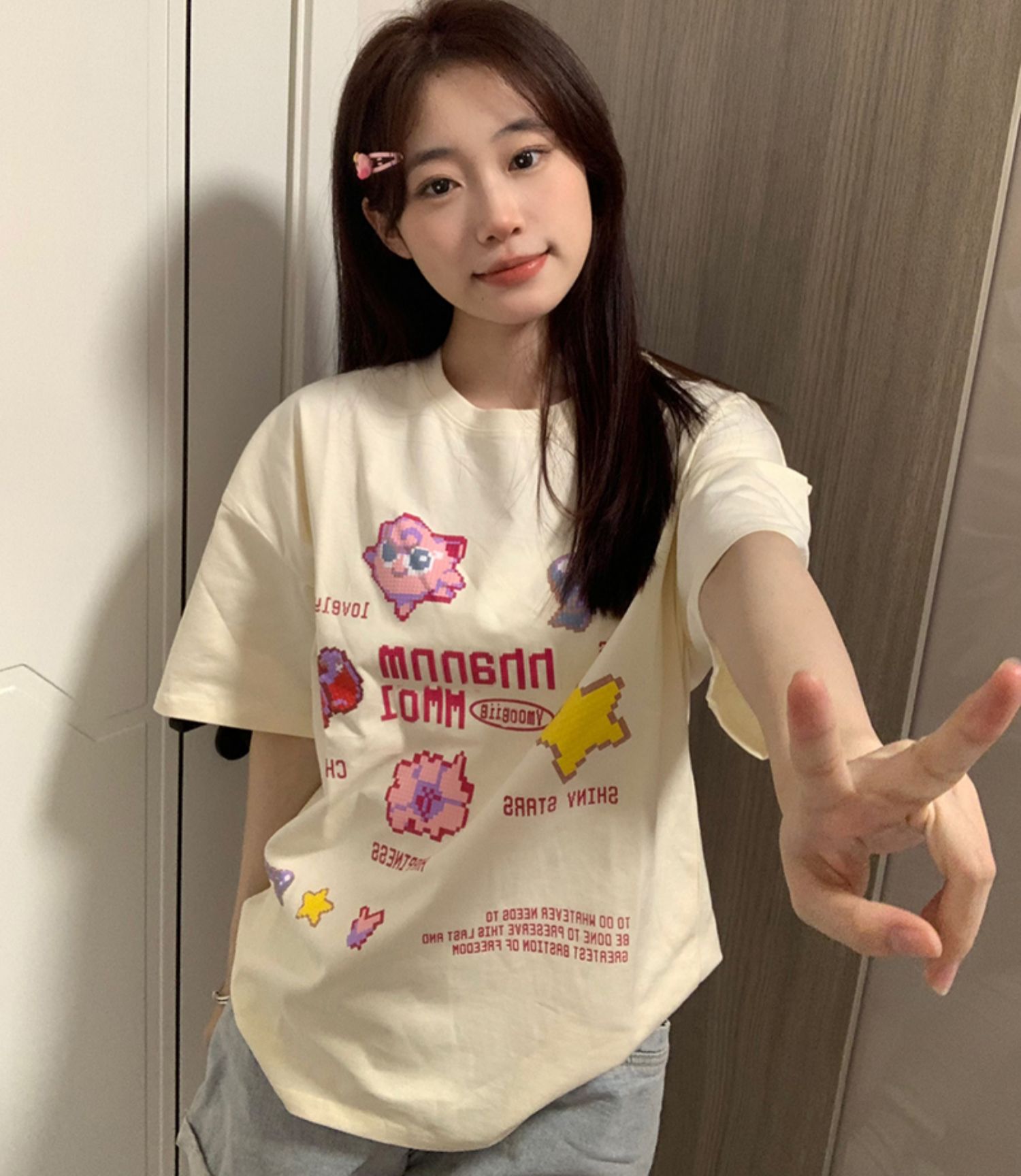 M366-P30新款纯棉短袖t恤女印花男女宽松百搭,女装T恤,星座617A-2