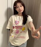 M366-P30新款纯棉短袖t恤女印花男女宽松百搭，女装T恤，星座617A-2