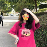 T0241-P25火龙果色t恤宽松短袖女ins潮，女装T恤，星座617A-2