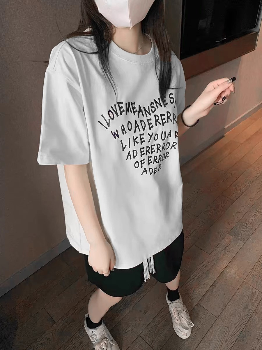 T0329-P25印花圆领短袖T恤春夏季新款港味宽松显瘦休闲百搭上衣,女装T恤,星座617A-2