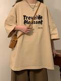 T0189-P25美式复古个性字母设计全棉印花短袖T男女款，男装T恤，星座617A-2
