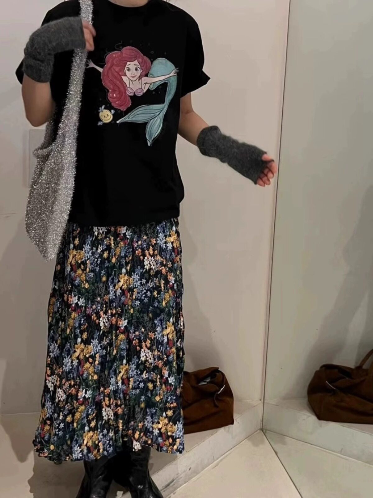 T0167-P25人鱼公主童话世界卡通印花纯棉短袖夏装T恤女,女装T恤,星座617A-2