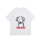 T067-P25抖音春夏新款纯棉短袖T恤女简约简笔画狗狗印花T，女装T恤，星座617A-2