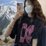 T0159-P25男女同款休闲上衣短袖T恤宽松百搭美式潮牌，女装T恤，星座617A-2