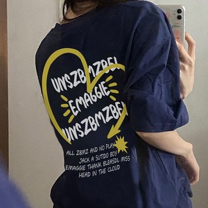 T0151-P25 美式潮牌男女同款休闲上衣 2024纯棉短袖T恤宽松百搭图片